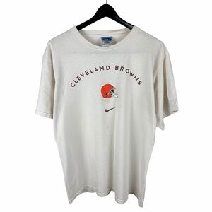 Vintage 2000s Nike Cleveland Browns Center Swoosh NFL White Shirt Size M